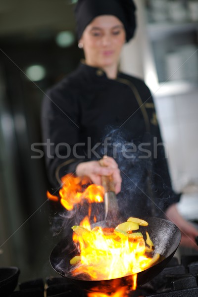 chef preparing meal Stock photo © dotshock