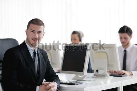 Stock foto: Geschäftsleute · Gruppe · arbeiten · Kunden · Helpdesk · Büro