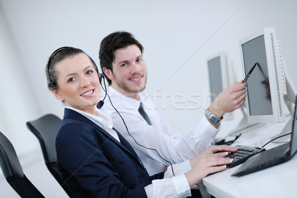 Stockfoto: Zakenlieden · groep · werken · klant · helpdesk · kantoor