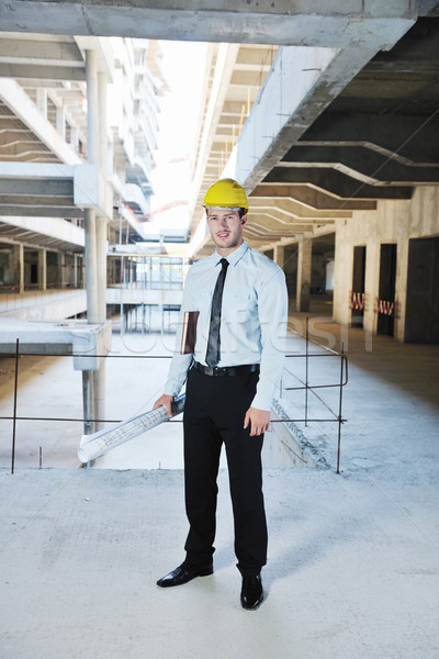 архитектора строительная площадка деловой человек инженер менеджера проект Сток-фото © dotshock