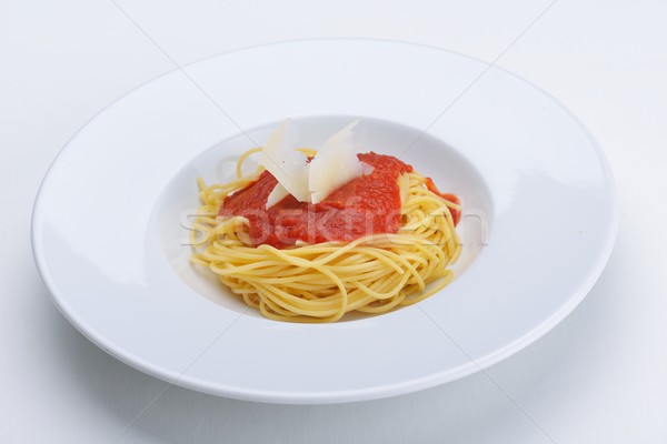 Włoski spaghetti sos bolognese pomidory mięsa ser Zdjęcia stock © dotshock