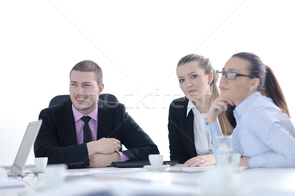 üzletemberek csoport megbeszélés csapat fény modern Stock fotó © dotshock