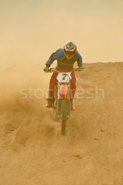 Motorcross fiets race snelheid macht extreme Stockfoto © dotshock