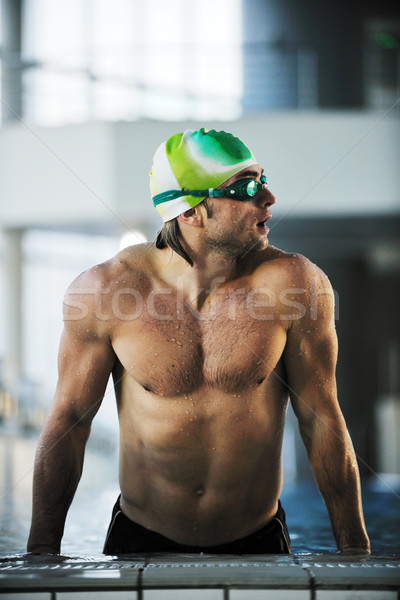 Schwimmer Gesundheit Fitness Lifestyle jungen Athleten Stock foto © dotshock