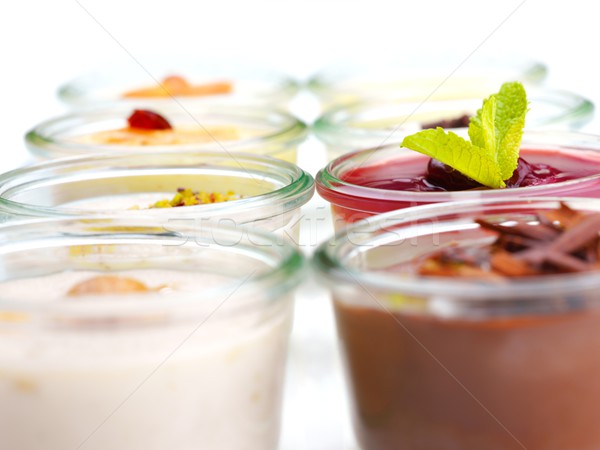 Dessert savoureux verre tasse fruits chocolat [[stock_photo]] © dotshock