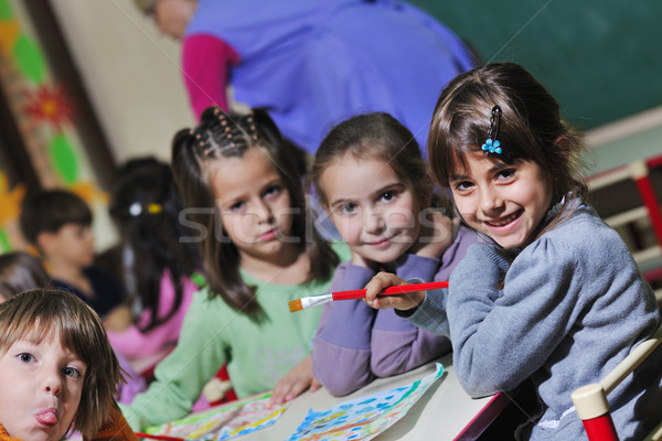 Vorschule Kinder glücklich Kind Gruppe Spaß Stock foto © dotshock