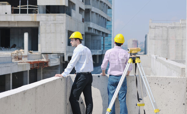 [[stock_photo]]: équipe · gens · d'affaires · groupe · architecte · vérifier