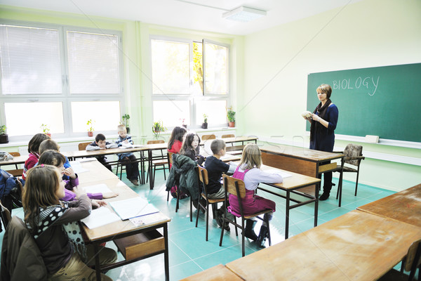 Imparare biologia scuola felice bambini gruppo Foto d'archivio © dotshock