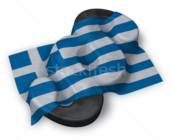 Absatz Symbol griechisch Flagge 3D Rendering Stock foto © drizzd