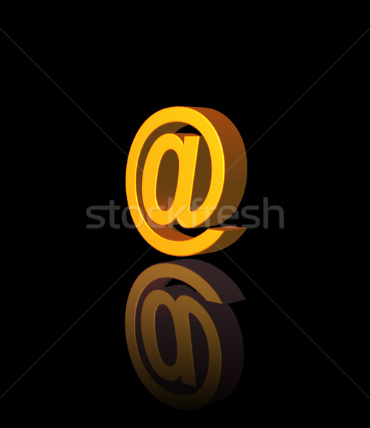 электронная почта черный 3d иллюстрации бизнеса компьютер фон Сток-фото © drizzd