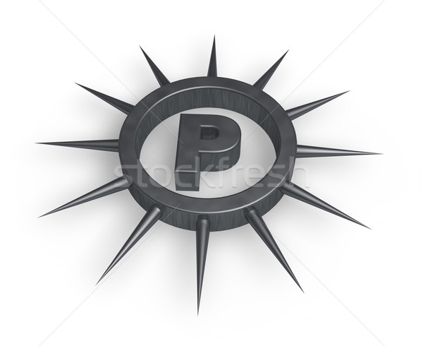 spiky letter p Stock photo © drizzd