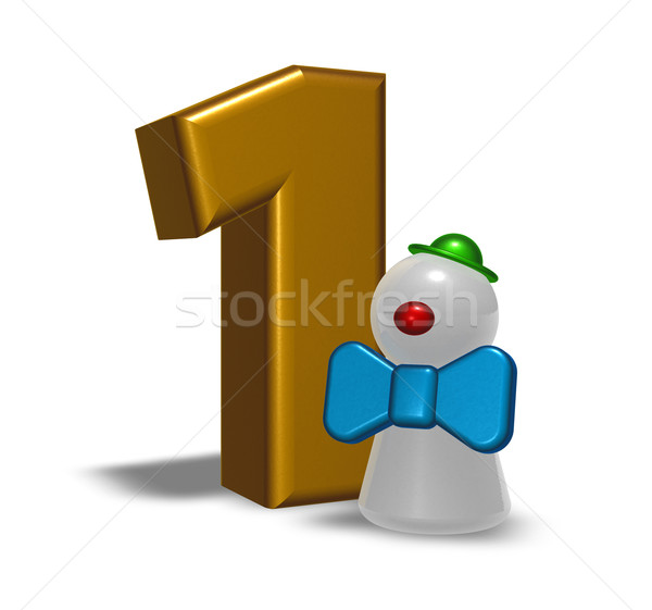 number one and clown Stock photo © drizzd