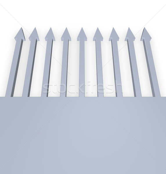 arrows upward on white background - 3d illustration Stock photo © drizzd