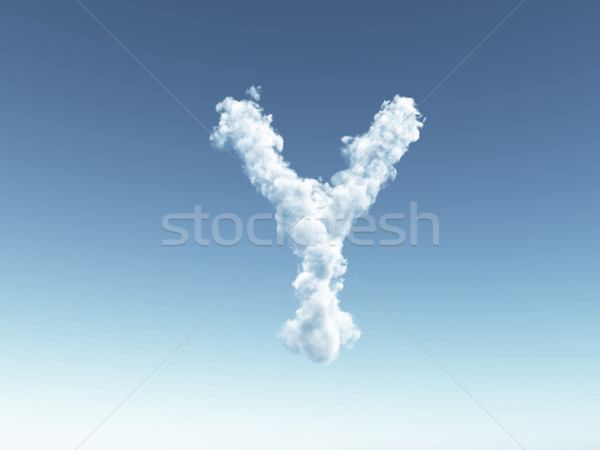 cloudy letter y Stock photo © drizzd