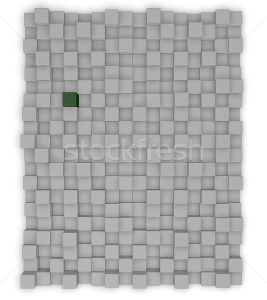 Toleranz grau grünen Würfel 3D-Darstellung abstrakten Stock foto © drizzd