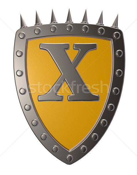 shield with letter x Stock photo © drizzd