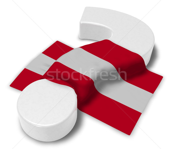 Punto di domanda bandiera Austria illustrazione 3d segno help Foto d'archivio © drizzd