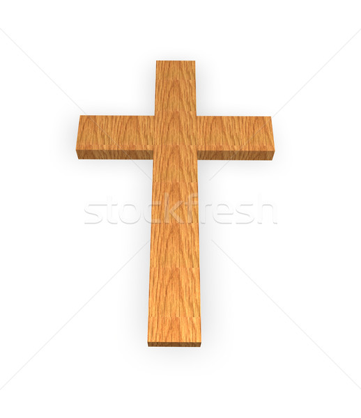 Szent kereszt fából készült fehér templom vallás Stock fotó © drizzd