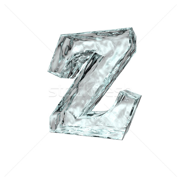 Congelate litera z alb ilustrare 3d iarnă scrisoare Imagine de stoc © drizzd