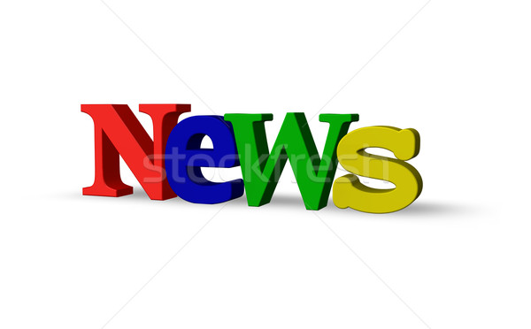 News farbenreich Briefe Wort 3D-Darstellung Zeitung Stock foto © drizzd