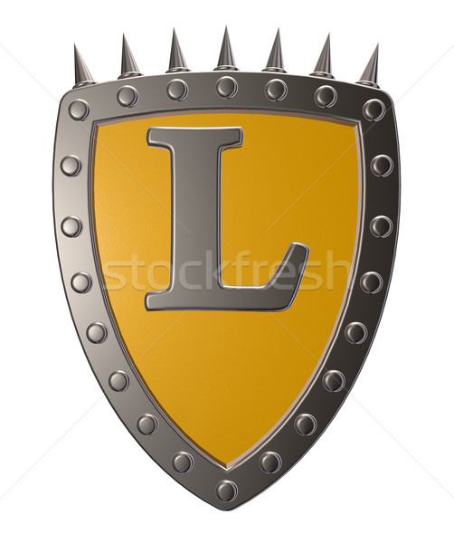 shield with letter l Stock photo © drizzd