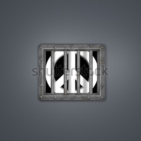 Stock photo: female symbol in prison - 3d rendering