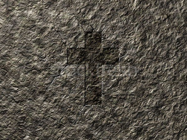 基督教 交叉 符號 石 傷口 背景 商業照片 © drizzd