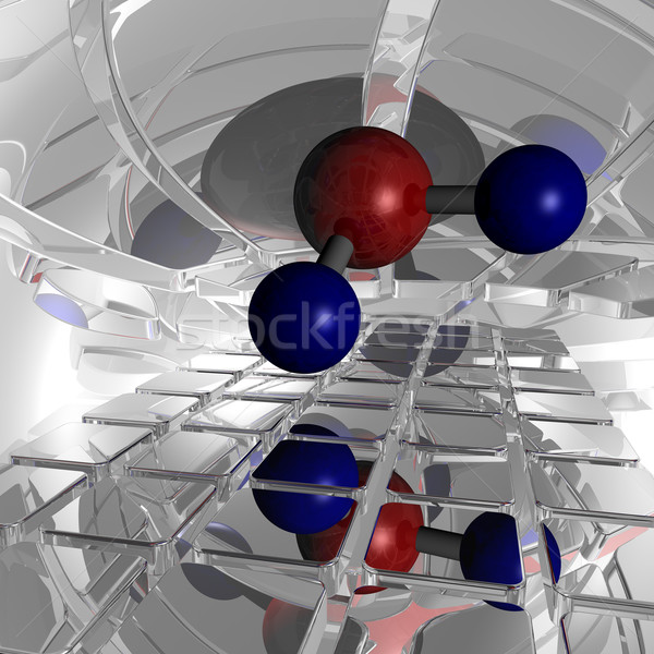 Futuristische ruimte 3d illustration model netwerk geneeskunde Stockfoto © drizzd