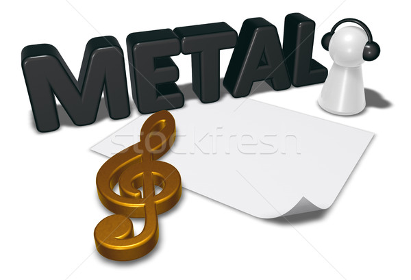 Foto stock: Metal · etiqueta · blanco · papel · hoja · peón