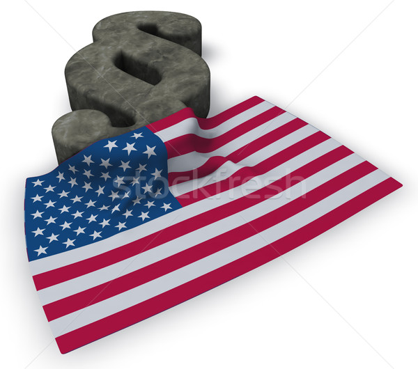 Usa Flagge Absatz Symbol 3D-Darstellung Rechtsanwalt Stock foto © drizzd