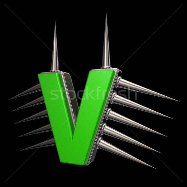 prickles letter v Stock photo © drizzd