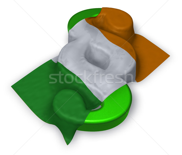 Stock photo: paragraph symbol and irish flag - 3d illustration