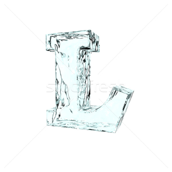 Congelés lettre l blanche 3d illustration hiver lettre [[stock_photo]] © drizzd