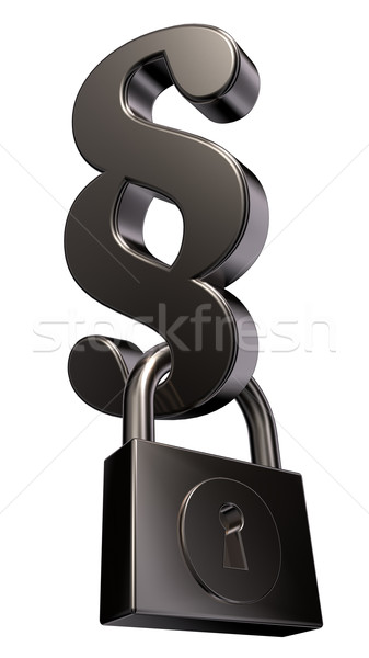 Sprawiedliwości metal ustęp symbol kłódki biały Zdjęcia stock © drizzd