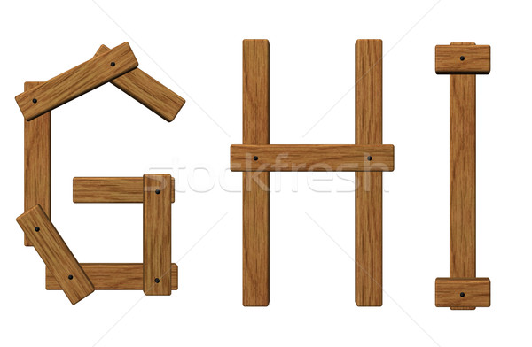 wooden letters ghi Stock photo © drizzd