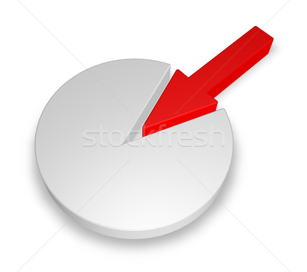 нарушитель диска красный стрелка белый 3d иллюстрации Сток-фото © drizzd