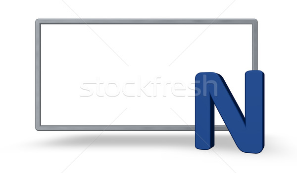 blank sign and letter n Stock photo © drizzd