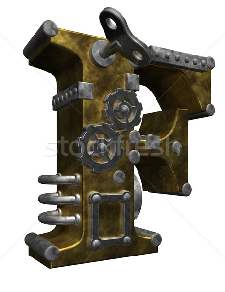 Steampunk beyaz 3d illustration dizayn teknoloji Stok fotoğraf © drizzd