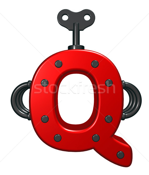 letter q with decorative pieces - 3d rendering Stock photo © drizzd