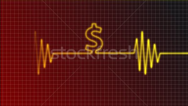 Dollar slaan kardiogram curve symbool hart Stockfoto © drizzd