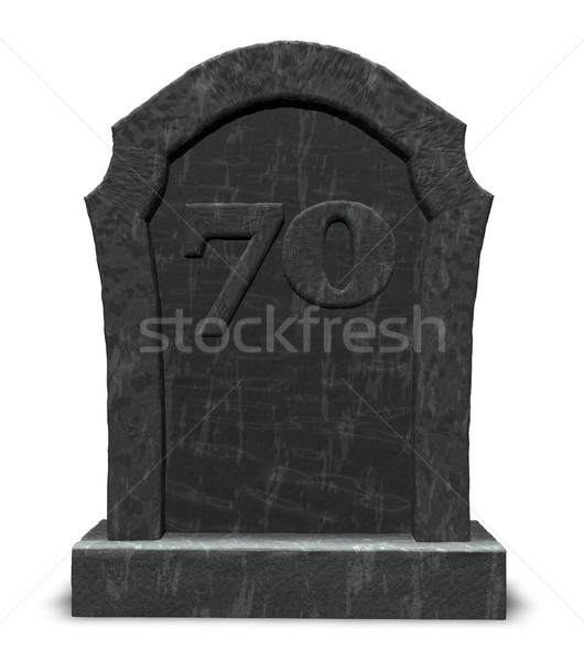number seventy on gravestone Stock photo © drizzd