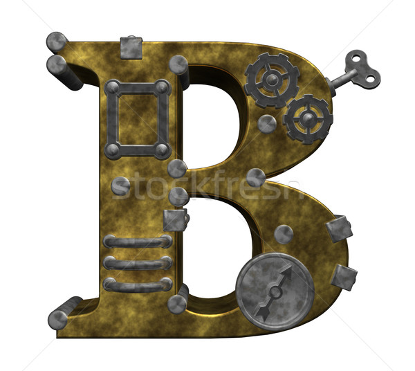 steampunk letter b Stock photo © drizzd