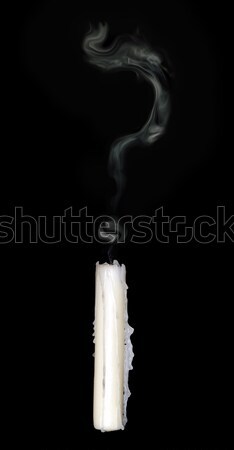 Pytanie dymu Świeca znak zapytania ciemne Zdjęcia stock © drizzd