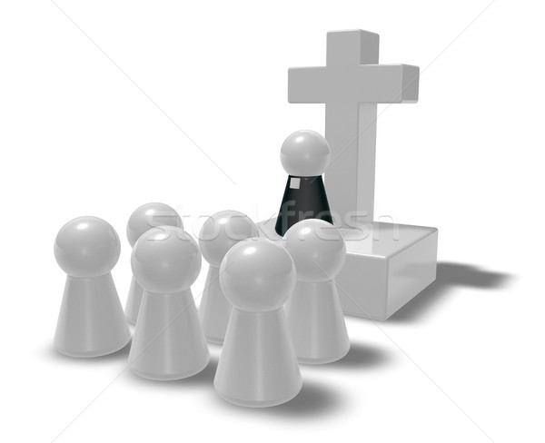 Pap egyszerű lelkész alkat keresztény kereszt Stock fotó © drizzd