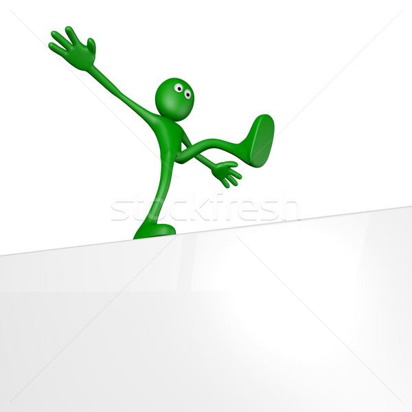 Gleichgewicht Karikatur guy 3D-Darstellung Zeichen Stock foto © drizzd