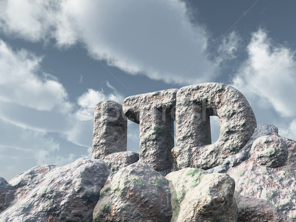Kaya bulutlu gökyüzü 3D bulutlar Stok fotoğraf © drizzd