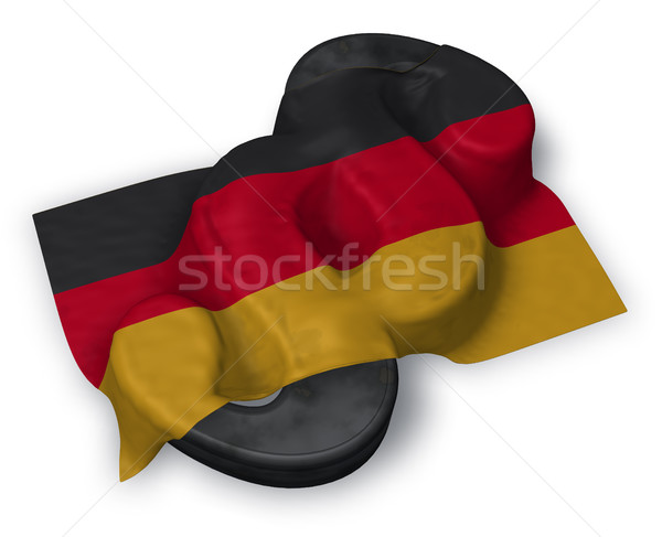 Absatz Symbol Flagge 3D Rendering Gerechtigkeit Stock foto © drizzd