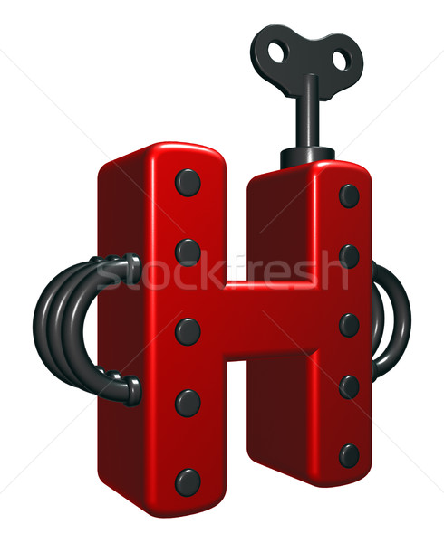 letter h with decorative pieces - 3d rendering Stock photo © drizzd