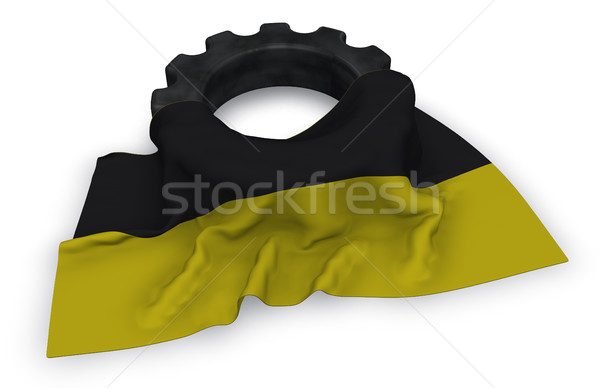 gear wheel and flag of Baden-W Stock photo © drizzd