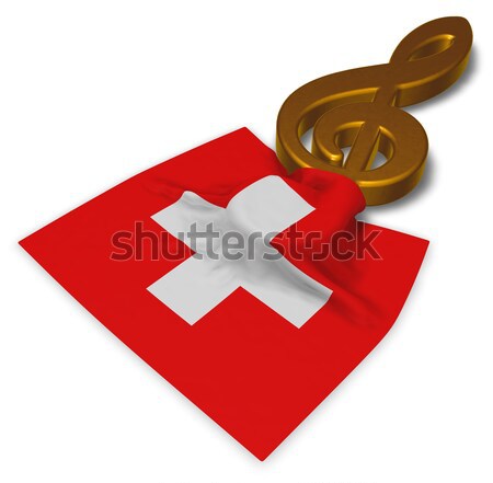 female symbol and flag of switzerland - 3d rendering Stock photo © drizzd